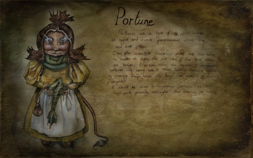 Portune pixie drawing