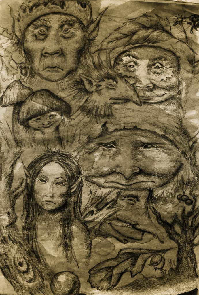 Faery sketchbook page